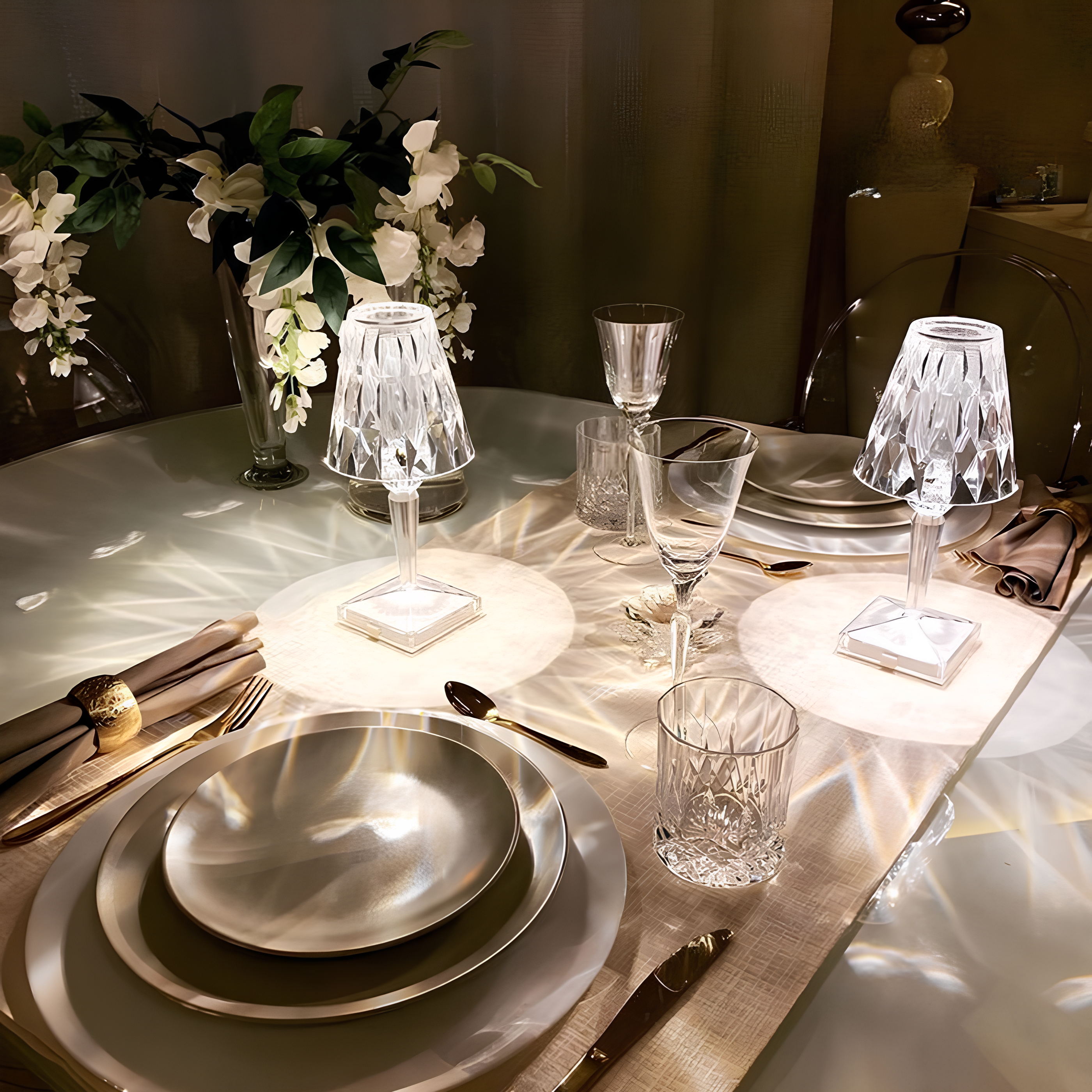 Tafellamp Kristallijn – Moderne Elegantie En Warme Sfeer