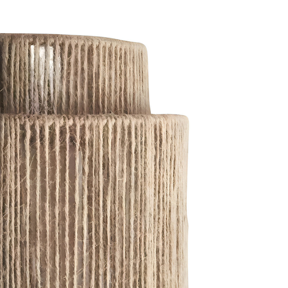 Ratanová nástenná lampa s odtieňom z konopného povrazu - prirodzené svetlo a autentický šarm