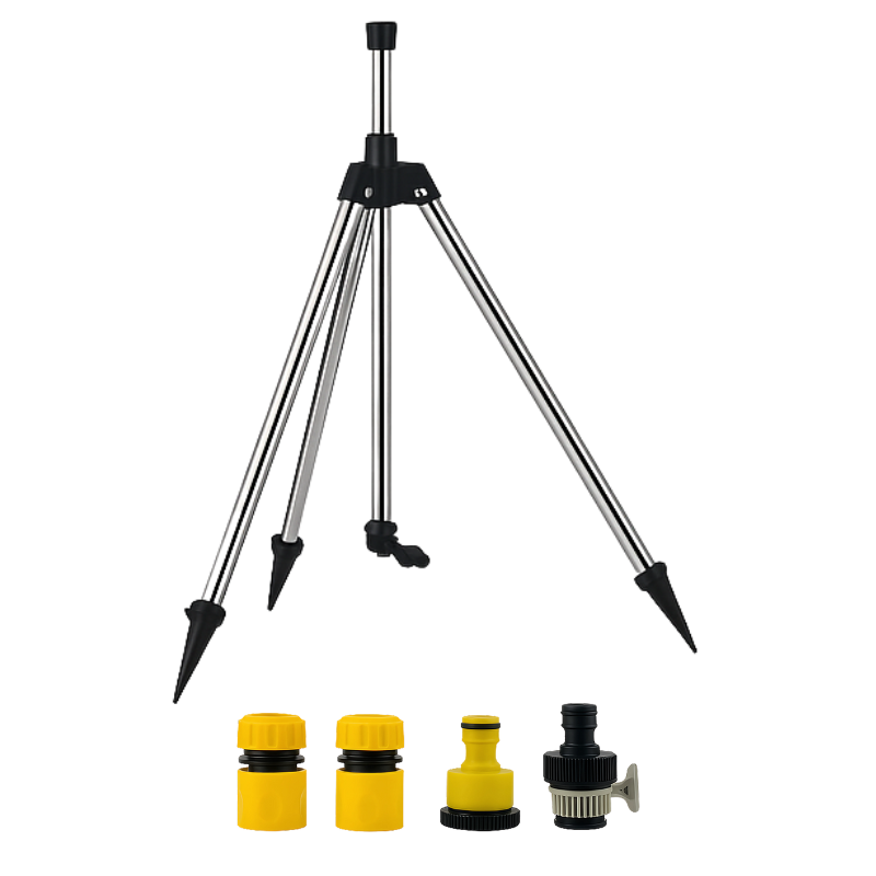 Aspersor Rotativo 360° em Tripé – Irrigação Ajustável e Uniforme