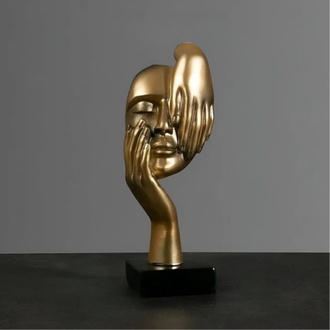 Escultura abstracta de resina - Decoración artística y estilo moderno