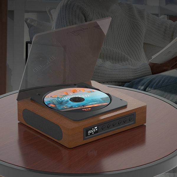 Type-Cポート搭載BluetoothレトロCDプレーヤー - 優れた接続性と音質