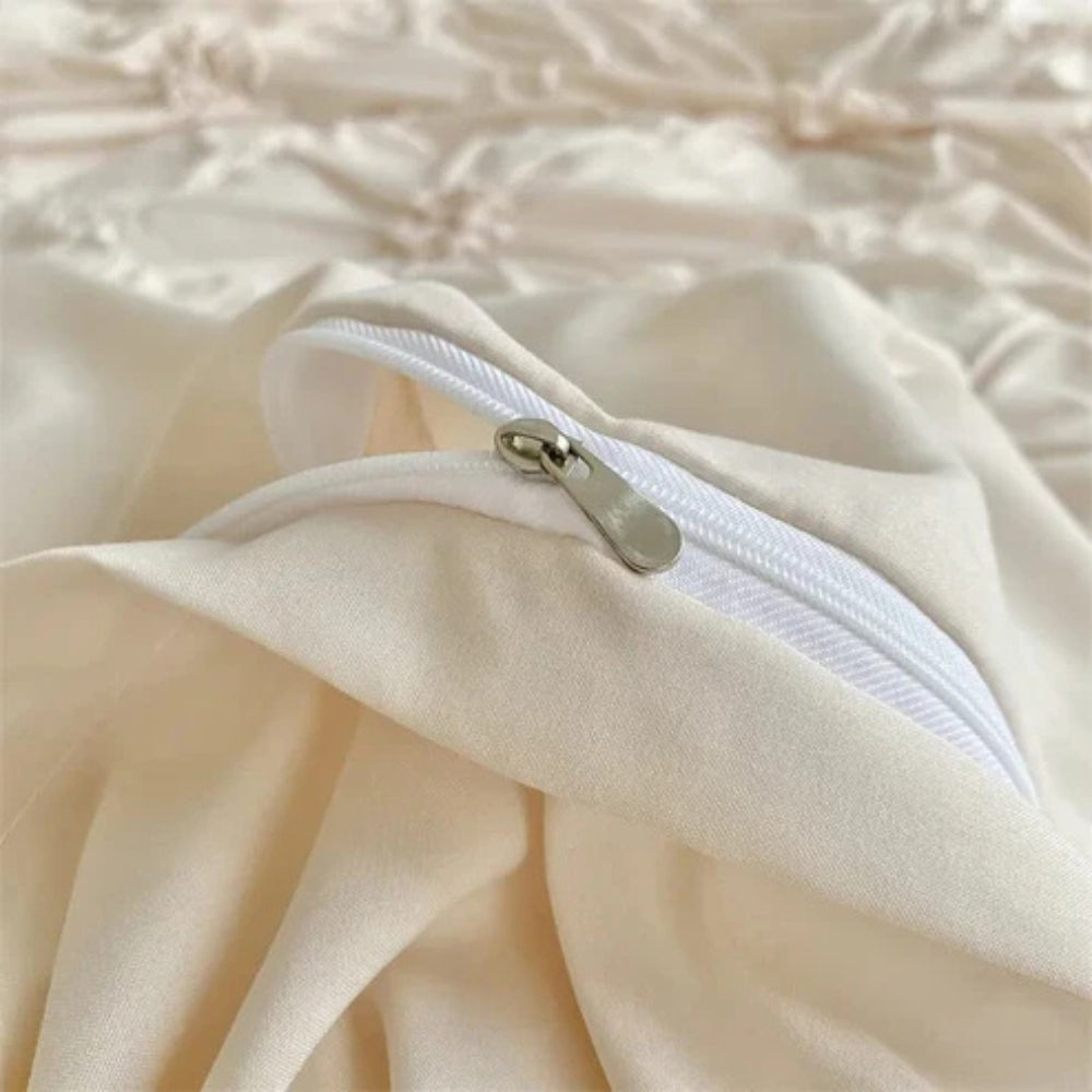 Juego De Sábanas Florales Con Detalles Con Volantes 