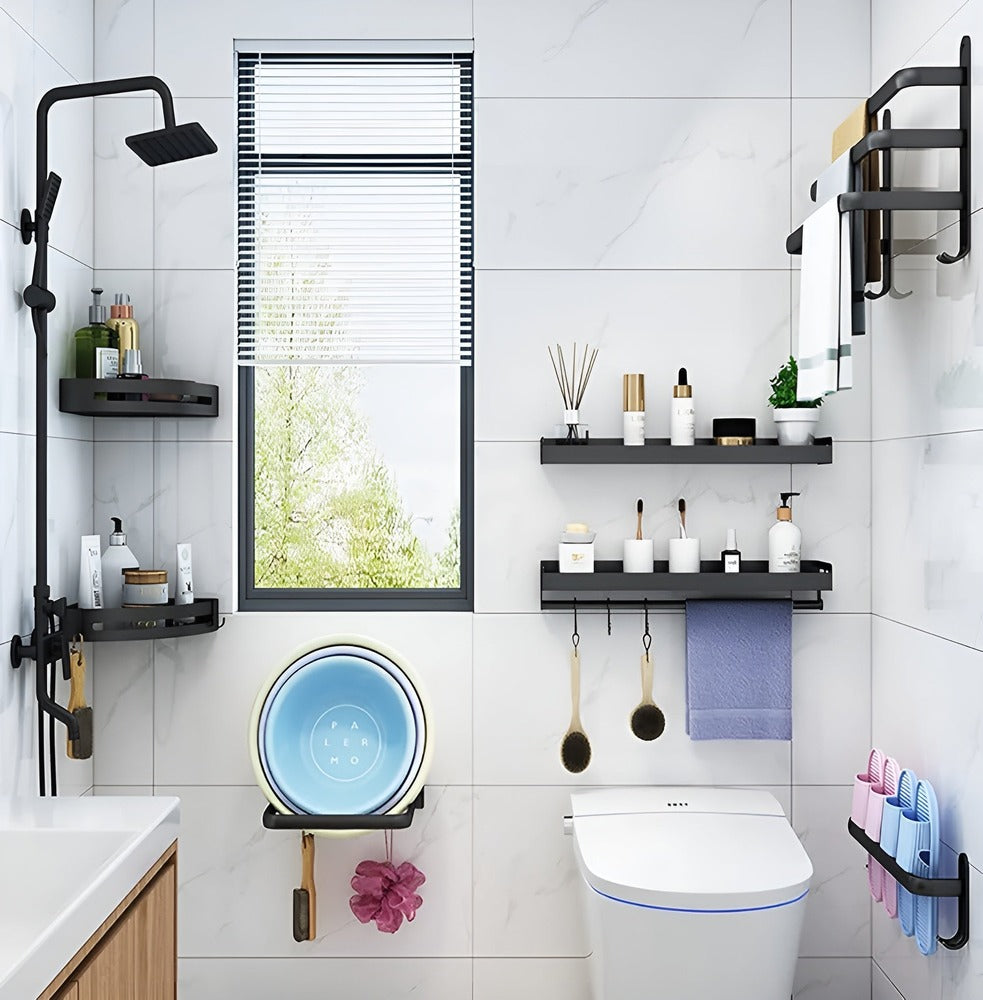 Toallero de pared de diseño - Elegancia moderna y ahorro de espacio