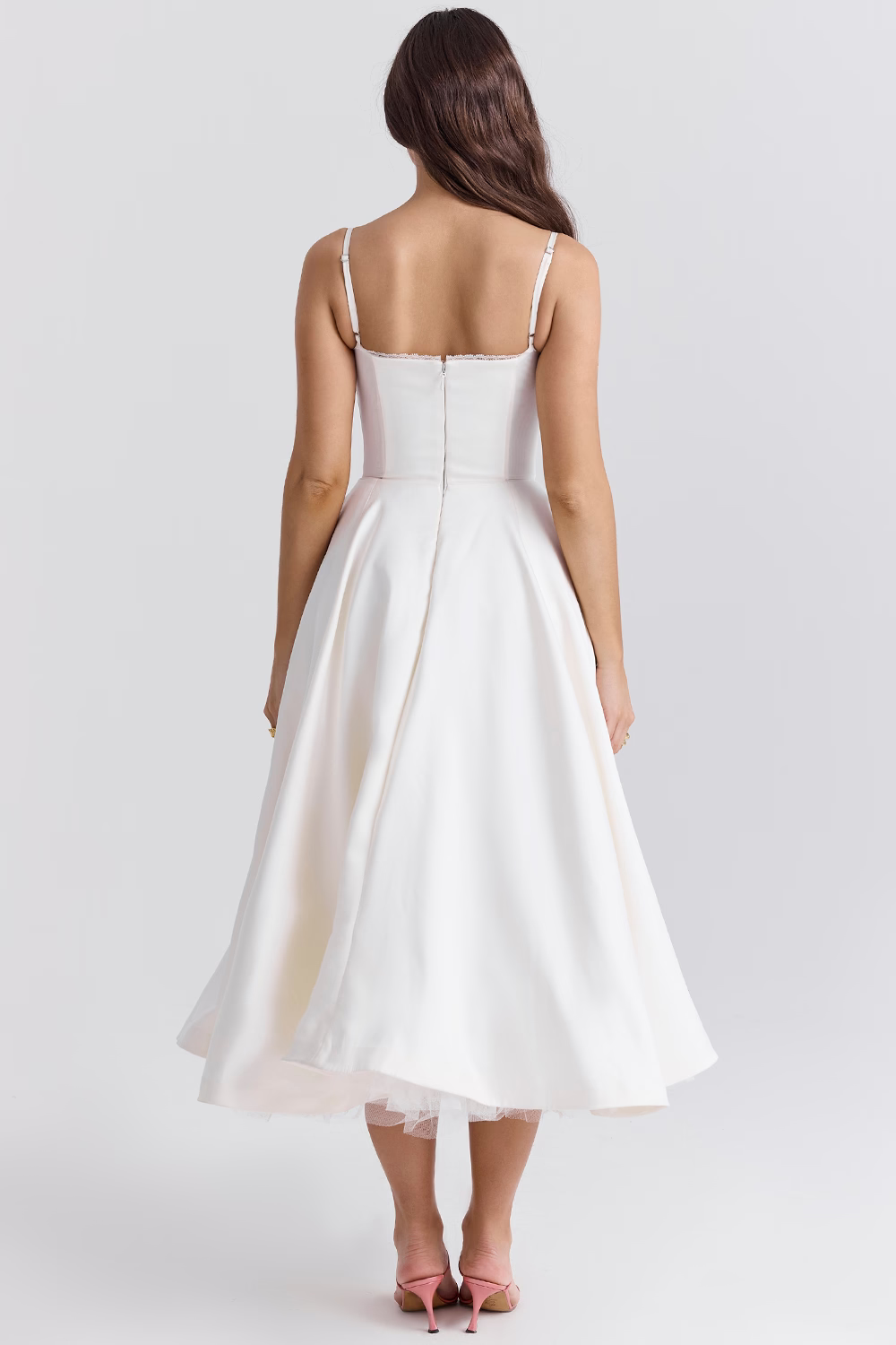 Lory | Vestido Midi Con Tirantes – Glamour Clásico Y Ligereza 