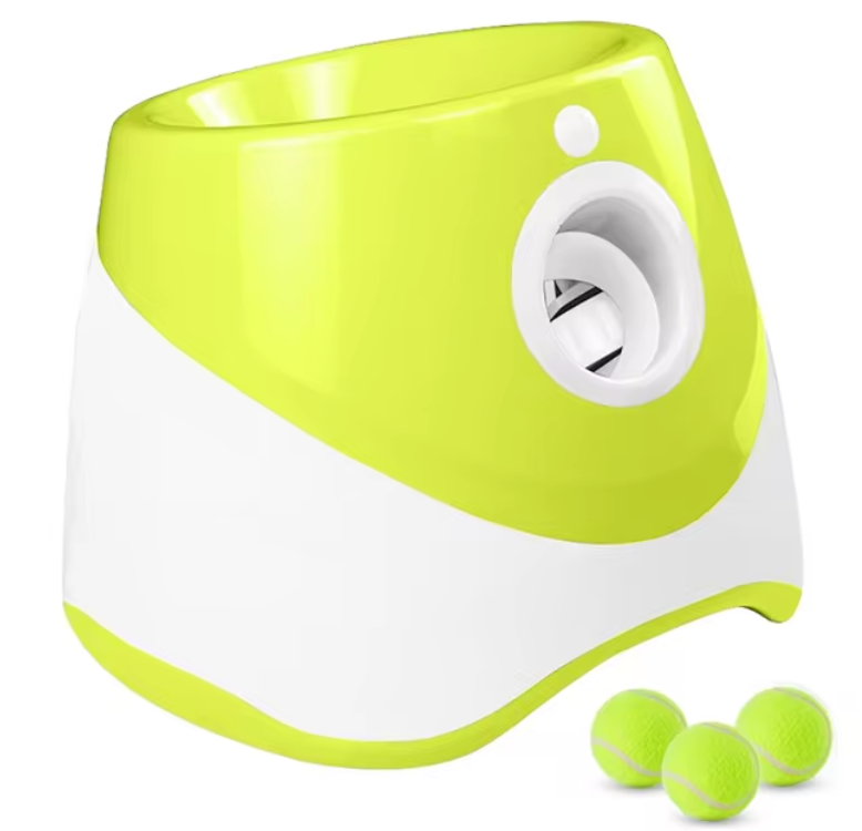 Brinquedo Interativo Automático — Lançador de Bolas para Cão 