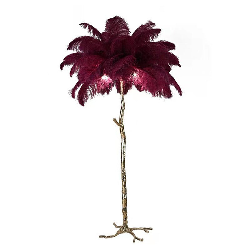 Luxurious Sun Lamp – Elegant Feather Shade 