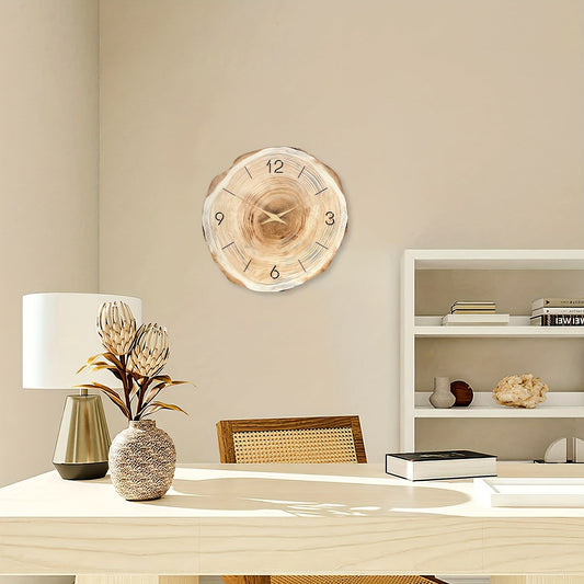 Stille Veggklokke – Realistisk Tekstur Og Elegant Design 