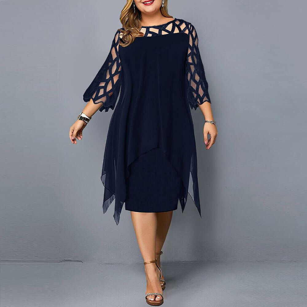 Blandine | Rochie De Seară Mărime Mare – Stil Elegant Și Fustă Asimetrică 