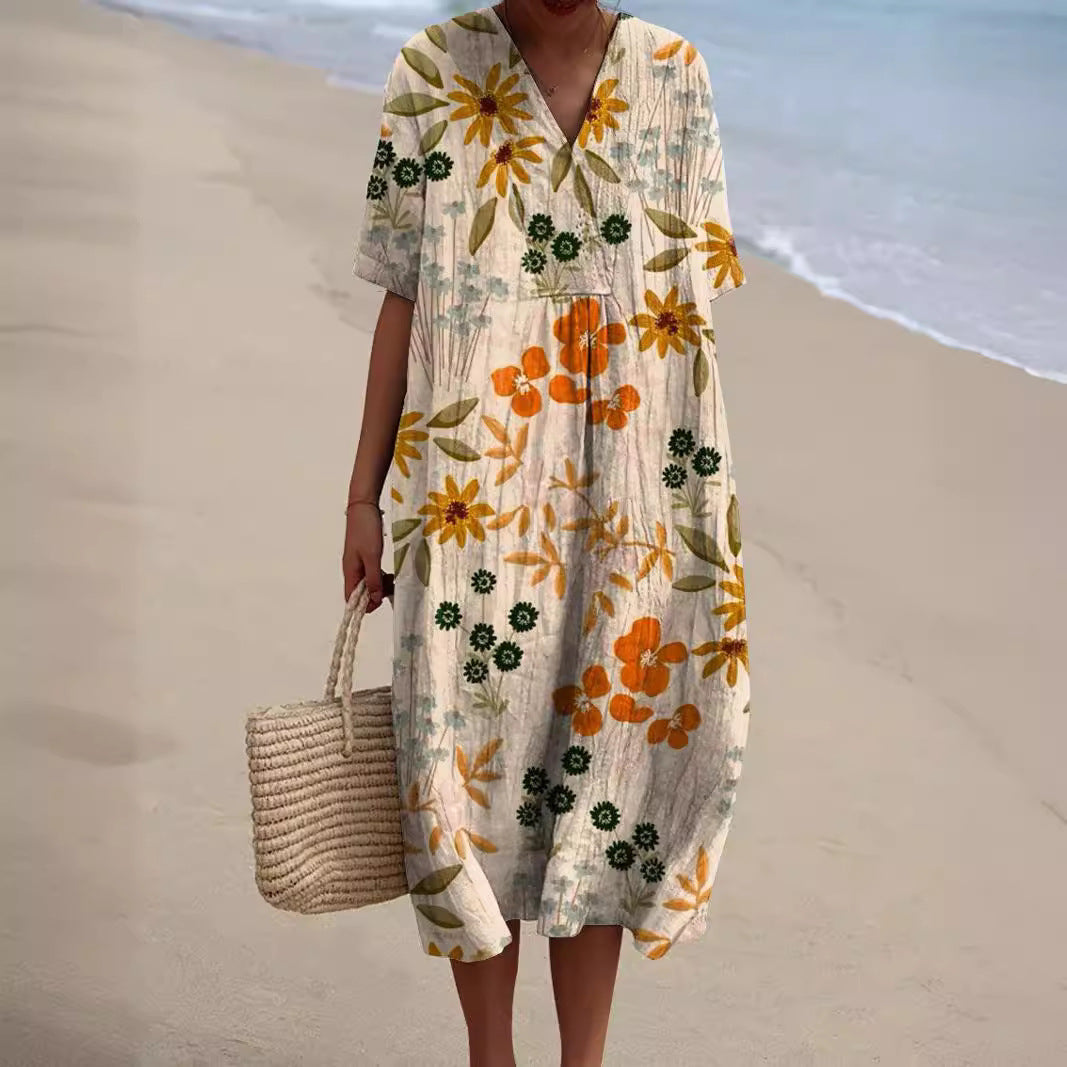 Sabrine | Robe Mi-Longue Femme – Légèreté Et Esprit Estival