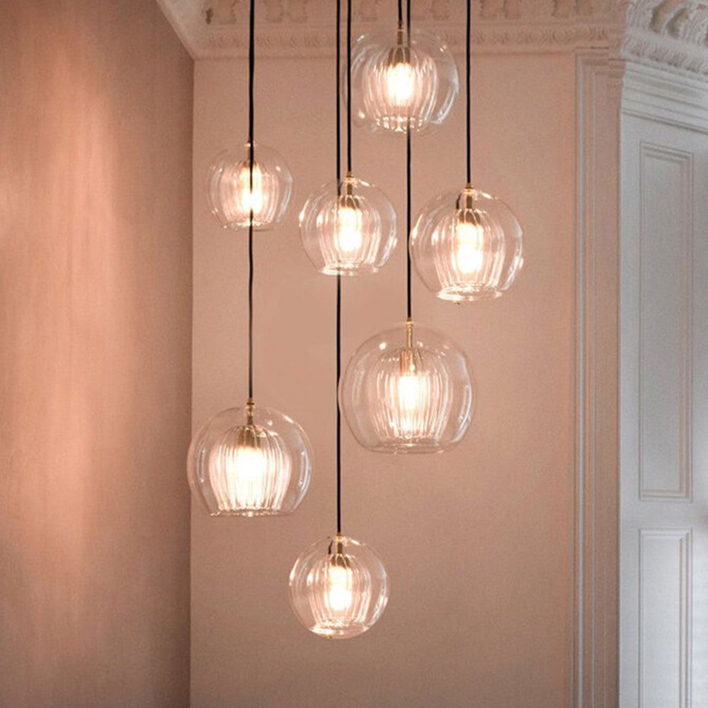 Elegante en Warme Glazen Hanglamp – Stijl en Finesse 