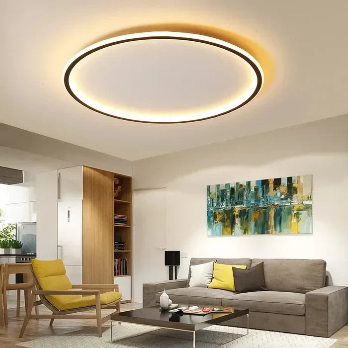 Iluminación de Techo Redonda – Ambiente Acogedor y Elegancia Escandinava 