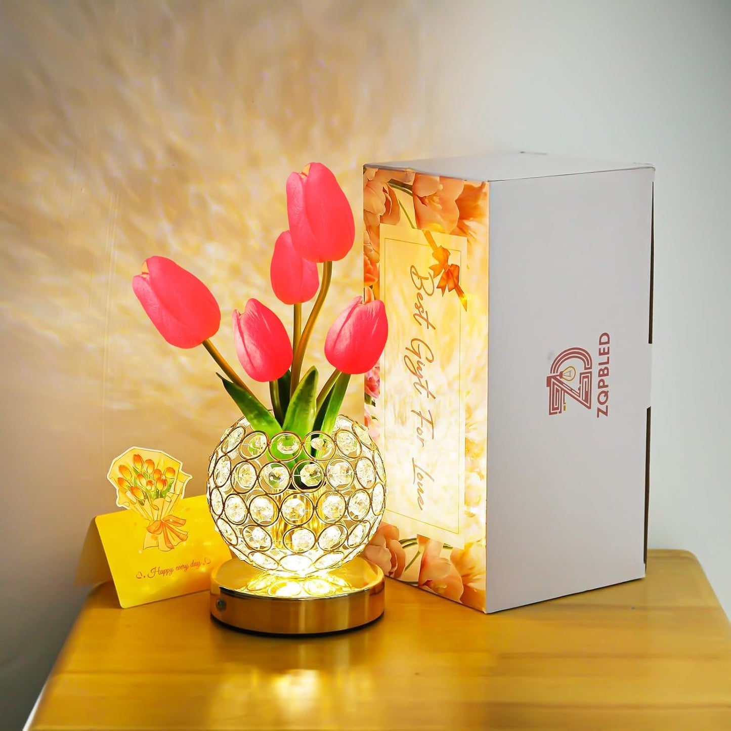 Lámpara de Mesa Táctil – Brillo Cristalino Elegante 