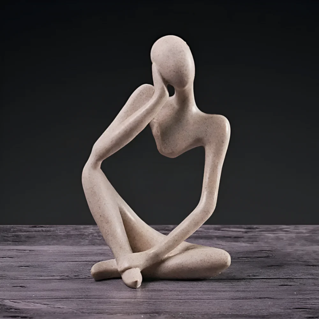 Sculpture Abstraite Penseur – Élégance Contemplative Et Design Moderne