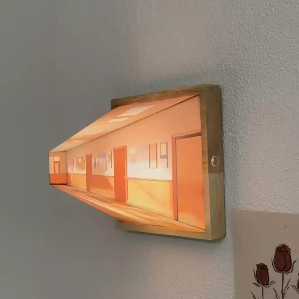 Nástěnná dekorativní lampa – 3D vizuální iluze 
