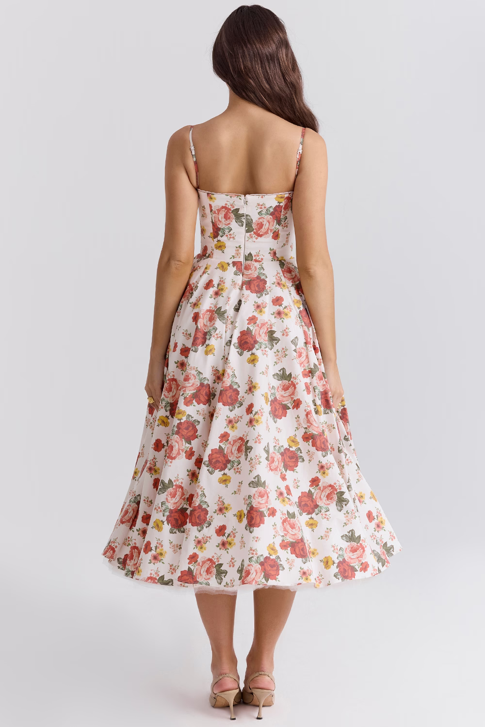 Lory | Vestido Midi Con Tirantes – Glamour Clásico Y Ligereza 