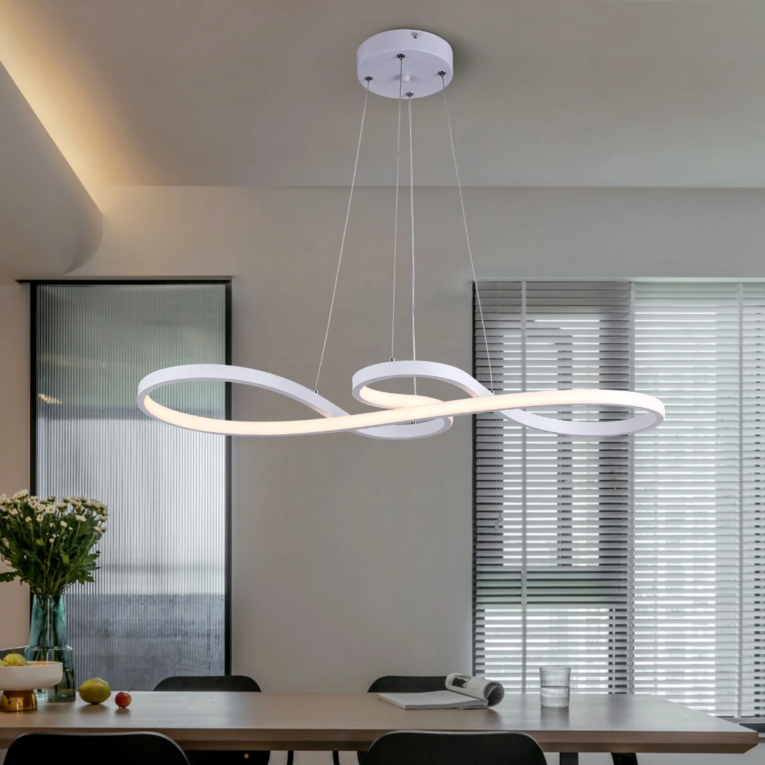 תליית LED מודרנית עם טבעות – עיצוב אלגנטי ועכשווי 