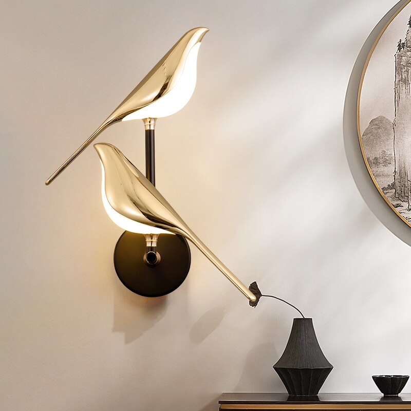 Wandlampe Vogel – Zarte und leuchtende Dekoration 