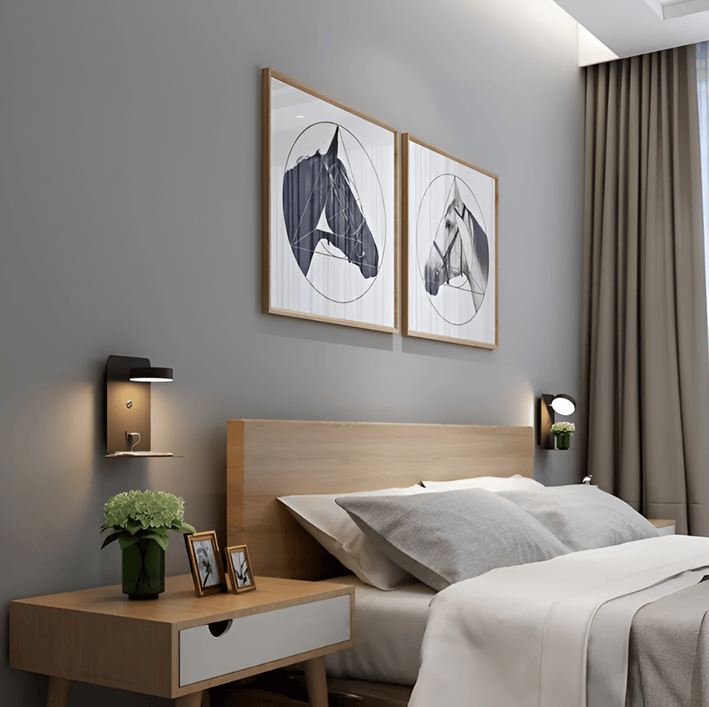 Lampe Murale Led Avec Étagère Et Port USB — Design Moderne & Fonction 2 En 1