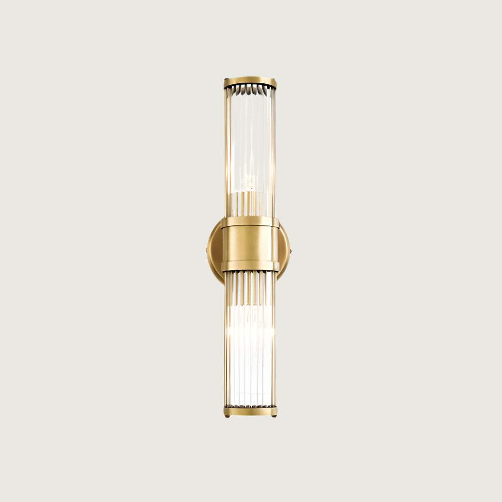Nowoczesna cylindryczna oprawa ścienna - Style Moderne Doré En Métal Et Verre