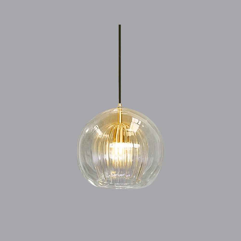 Elegante en Warme Glazen Hanglamp – Stijl en Finesse 