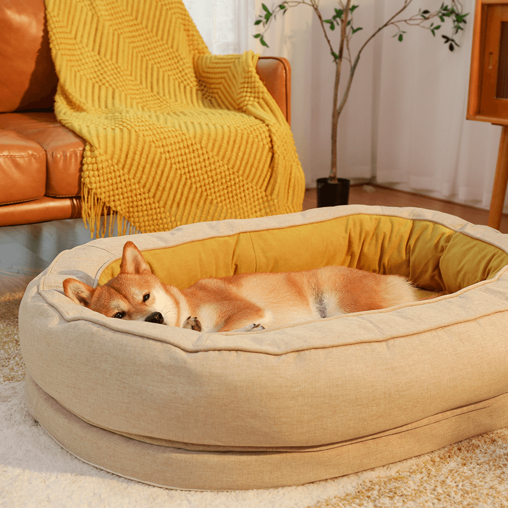 犬用ドーナツ型ベッド – 快適さと柔らかさ 