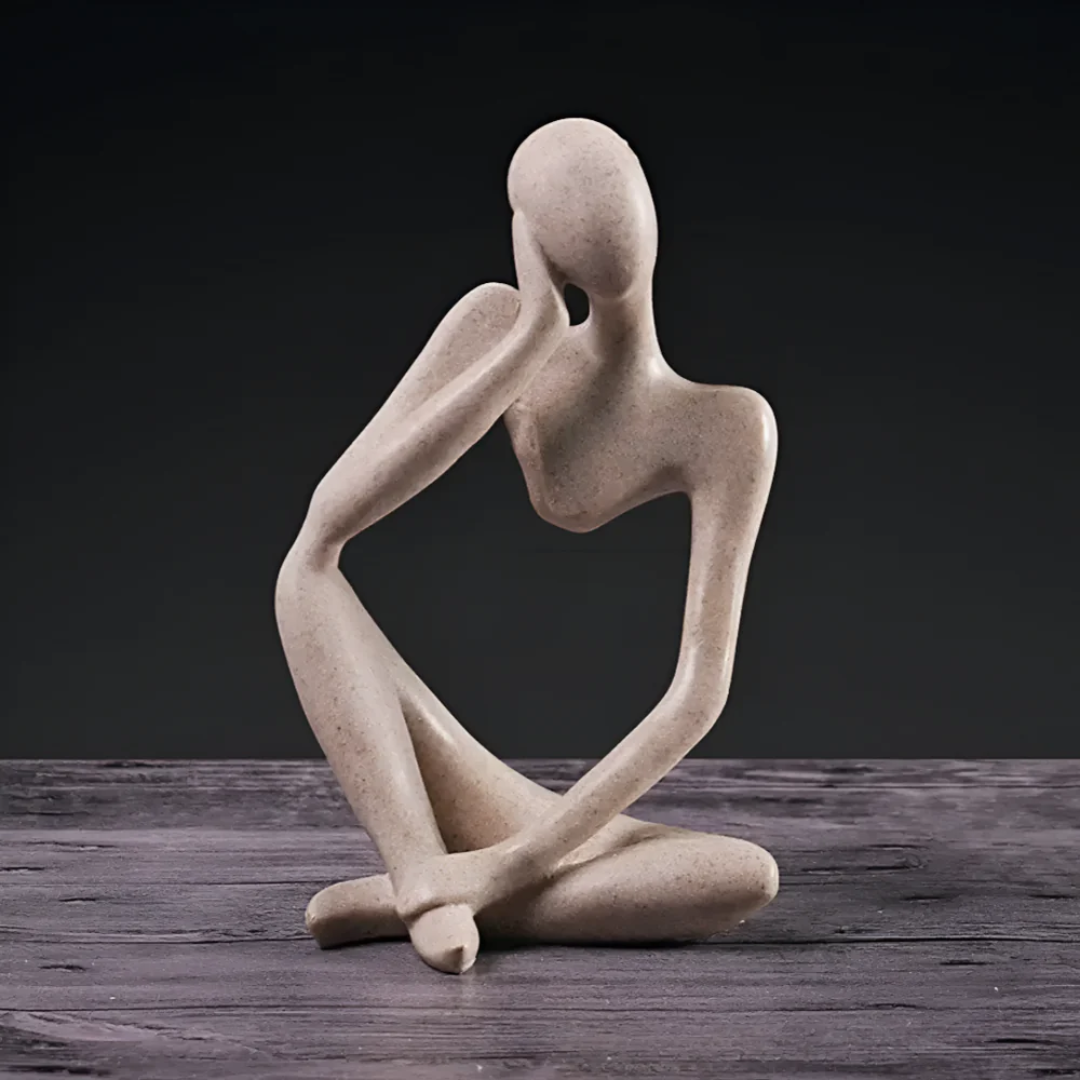 Sculpture Abstraite Penseur – Élégance Contemplative Et Design Moderne