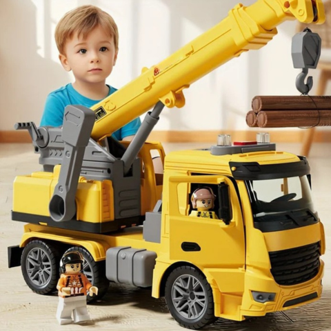 Camion gru giocattolo da costruzione - Gioco realistico e apprendimento divertente