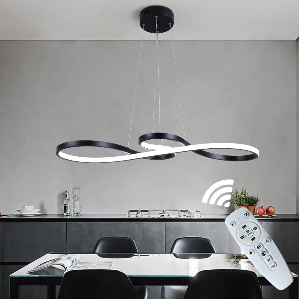 Moderna LED-hänglampa i ringar – Elegant och futuristisk design 