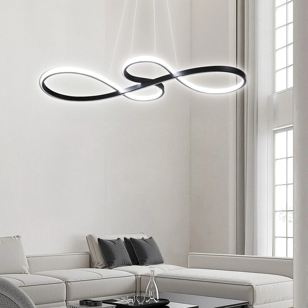 Moderna LED-hänglampa i ringar – Elegant och futuristisk design 