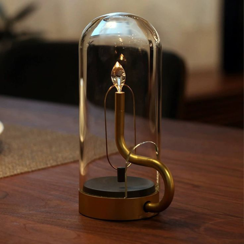 Bordlampe — Varm belysning med flammeeffekt 