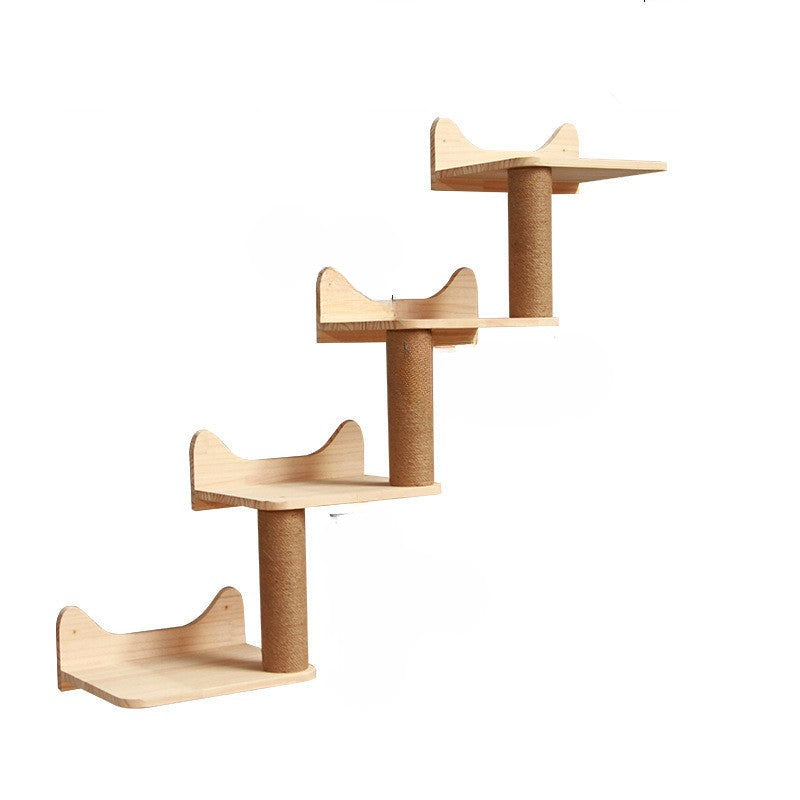 Muurklimrek voor katten met hangplatform en ladder 
