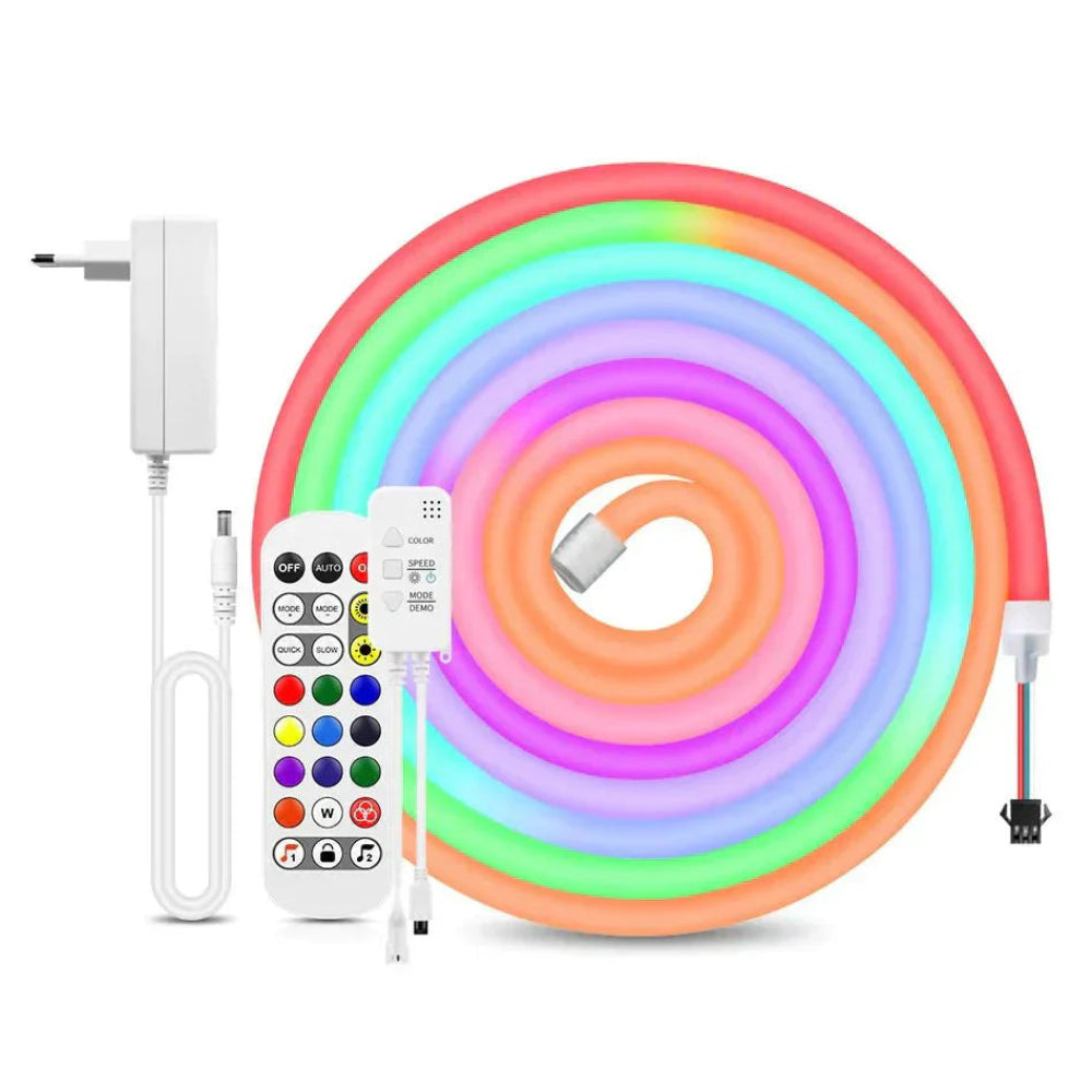 Flexibel LED-neon – Lätt att styra via mobilapp 