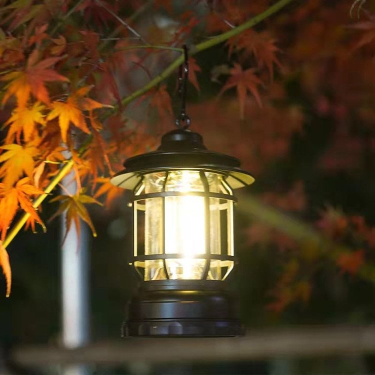 Retro LED Campinglampa - Vintage-stil och praktisk funktion