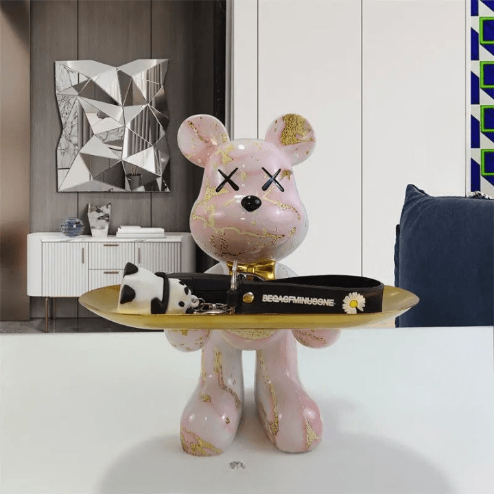 Decoratieve Berenstandbeeld met Elegante Plateau 
