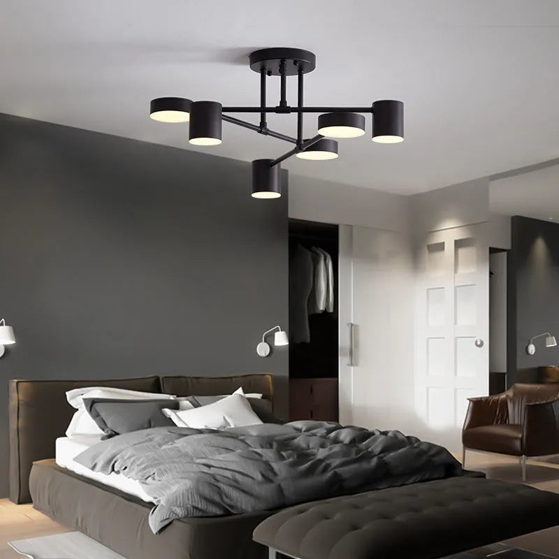 Nowoczesny sufitowy z 6 ruchomymi diodami LED – wszechstronne oświetlenie i elegancki design 
