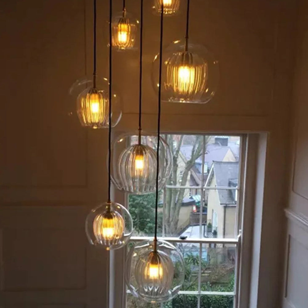 Elegante en Warme Glazen Hanglamp – Stijl en Finesse 