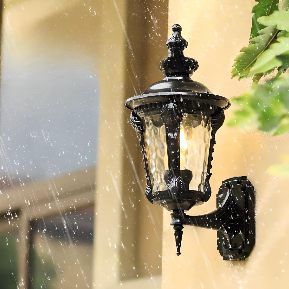 Vintage Glass Wall Lamp – Retro Style and Outdoor Resistance 
