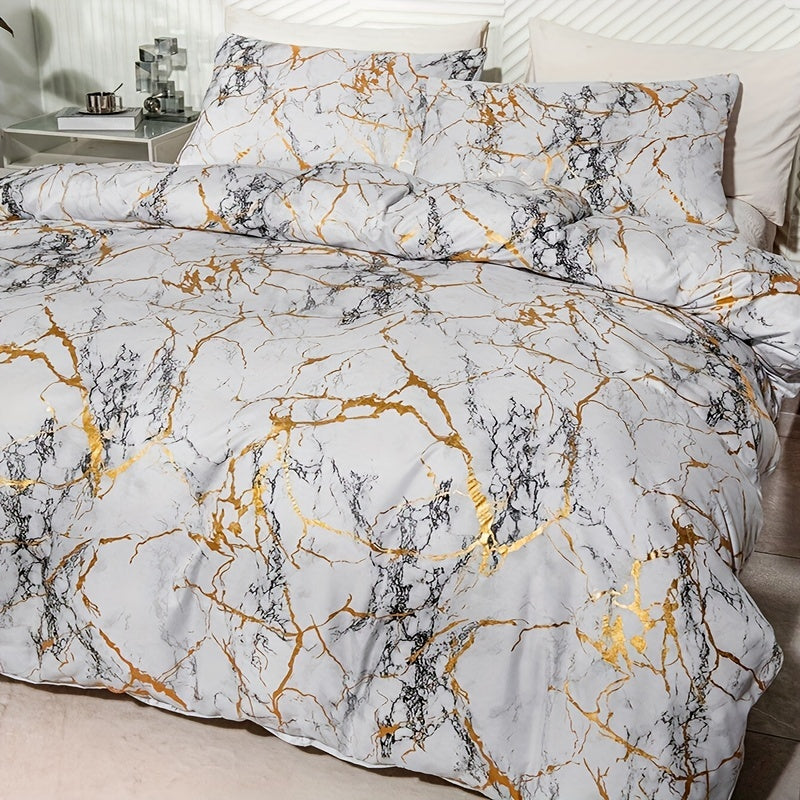 Funda Nórdica Marmoleada – Elegancia Mineral y Confort Refinado 